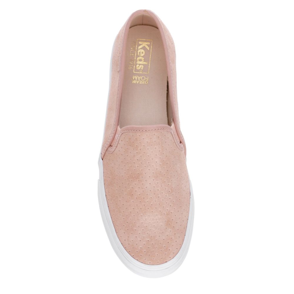 KEDS Womens Double Decker Slip On Sneaker - PALE PINK