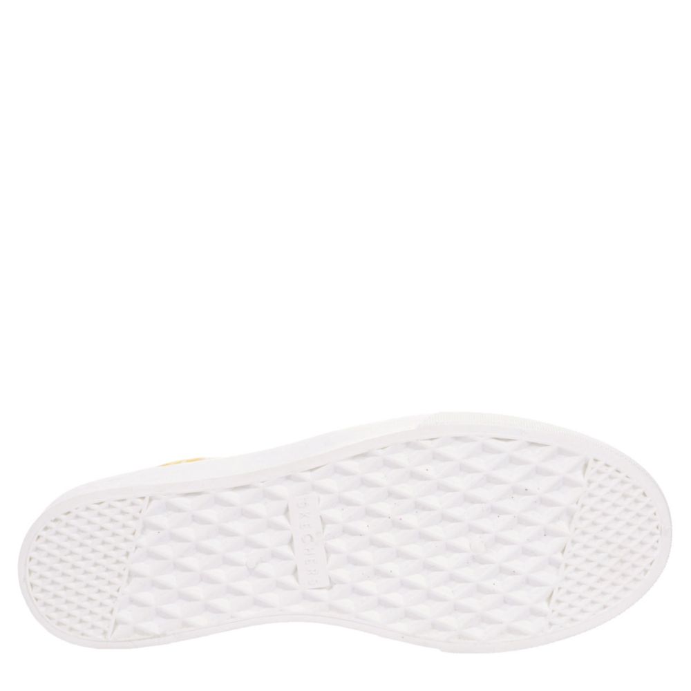 SKECHERS Womens Poppy - Hippie Hype Slip On Sneaker - WHITE