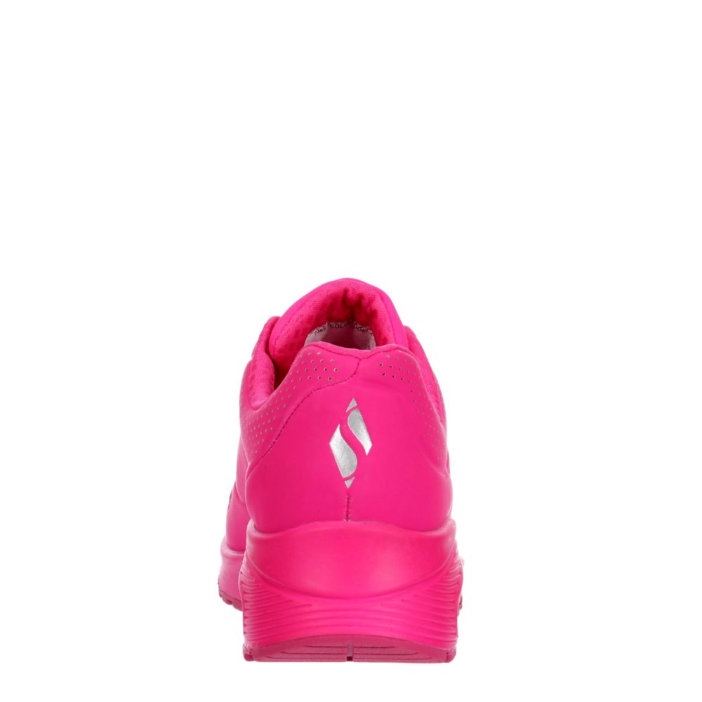 SKECHERS Womens Uno-neon Nights Sneaker - BRIGHT PINK