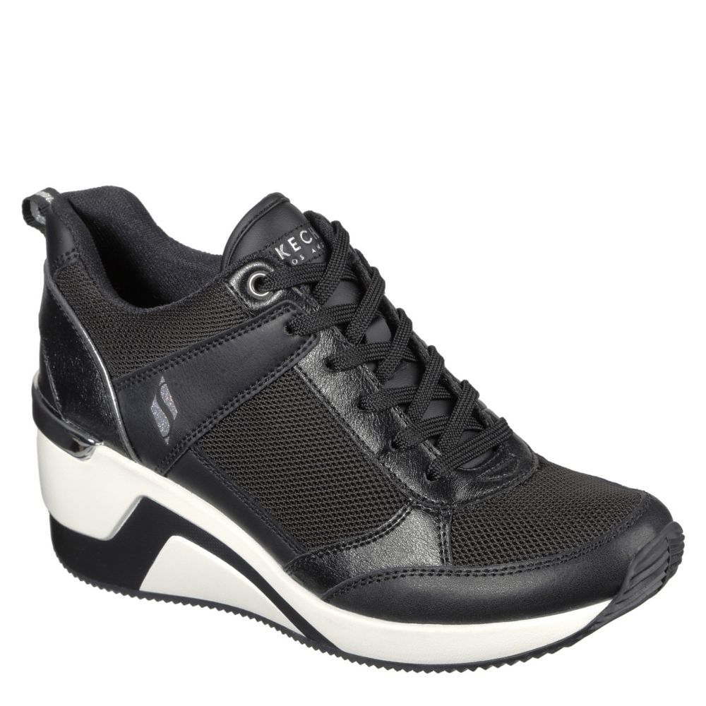skechers million air up there wedge heel trainers