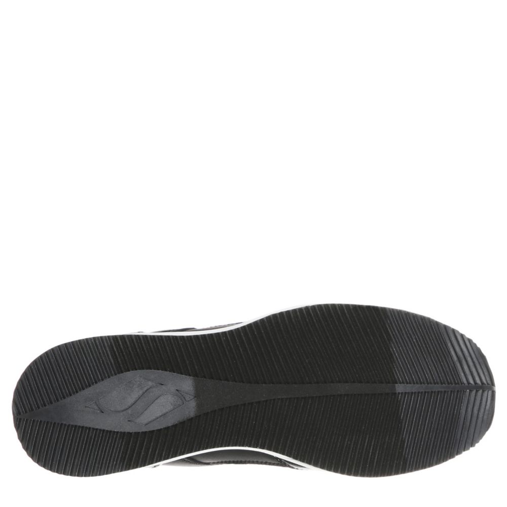 SKECHERS Womens Million-air Up There Wedge Sneaker - BLACK