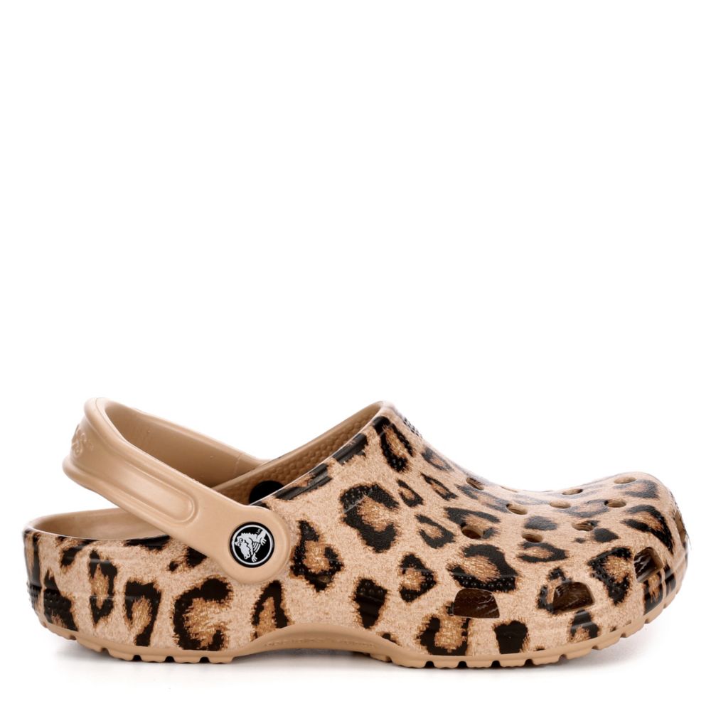 cheetah crocs clogs