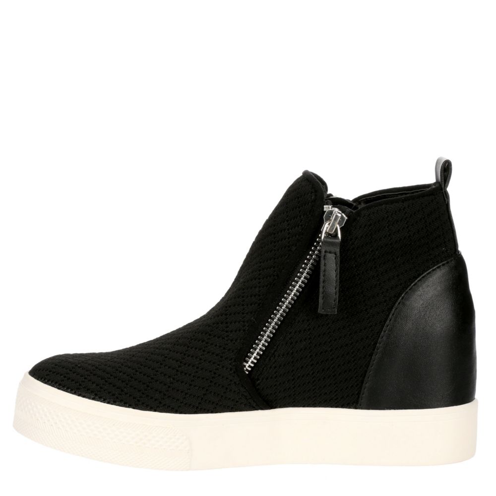 steve madden sneaker wedges black