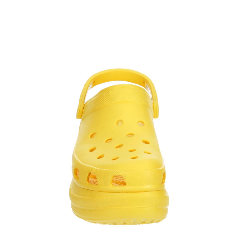 platform yellow crocs
