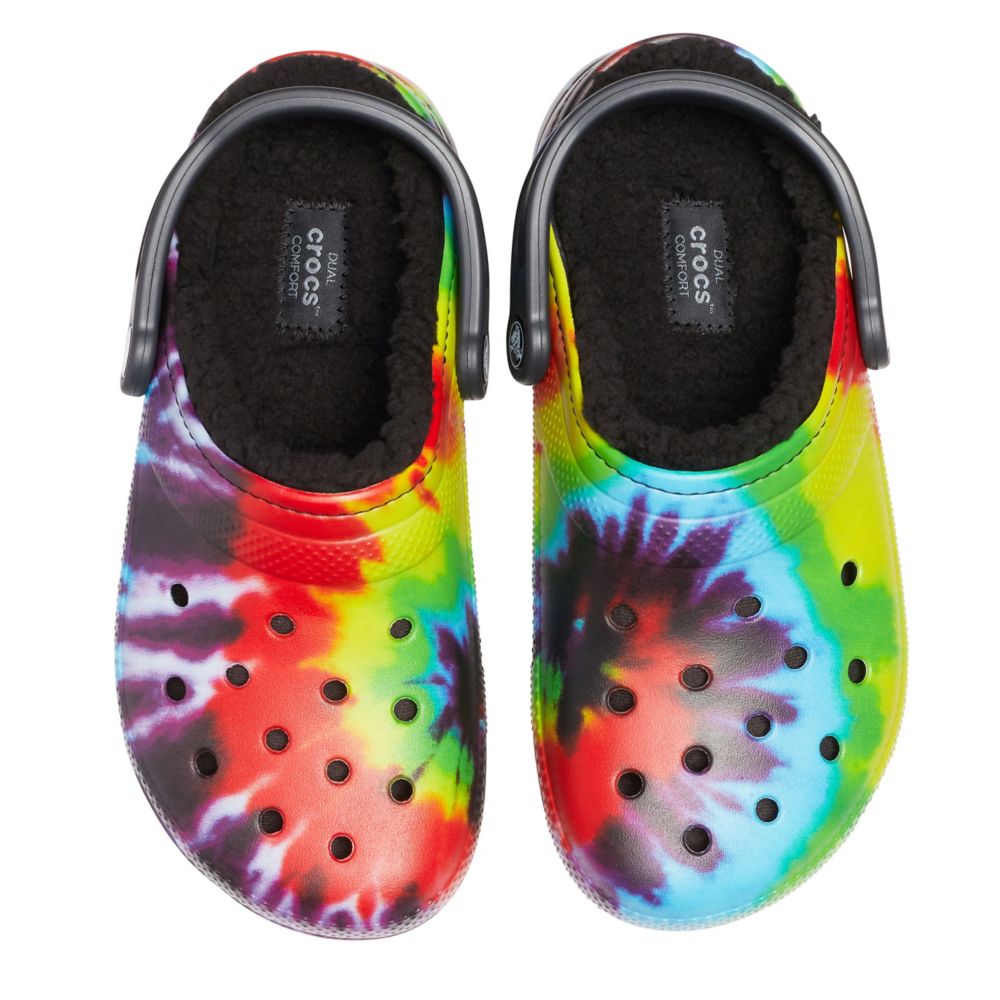 Tiedye Crocs Unisex Classic Lined Clog Mens Off Broadway Shoes