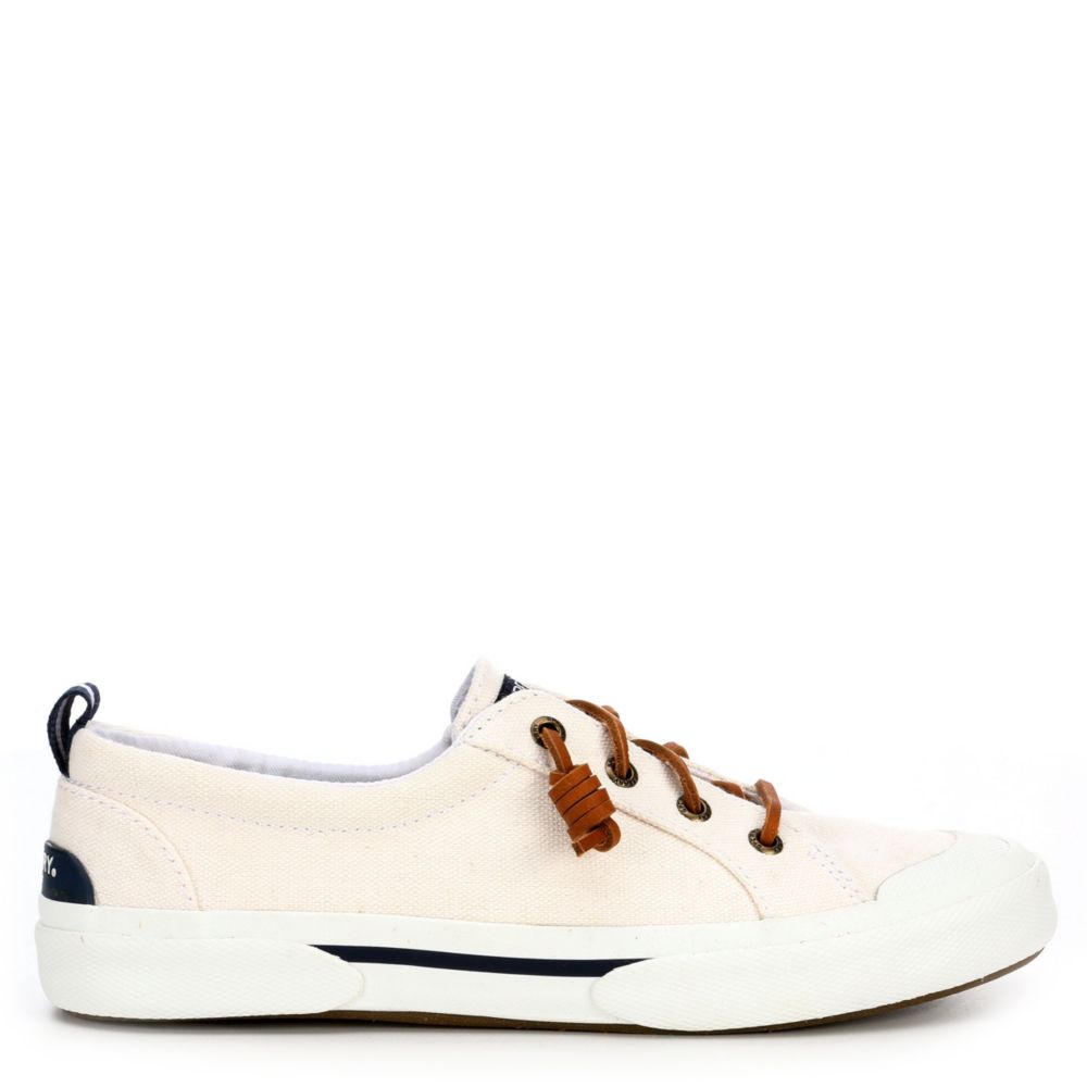 white slip on sperrys