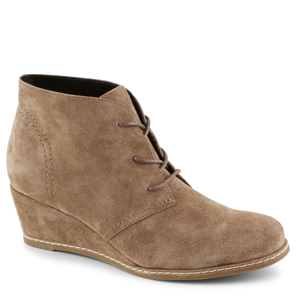 taupe wedge bootie