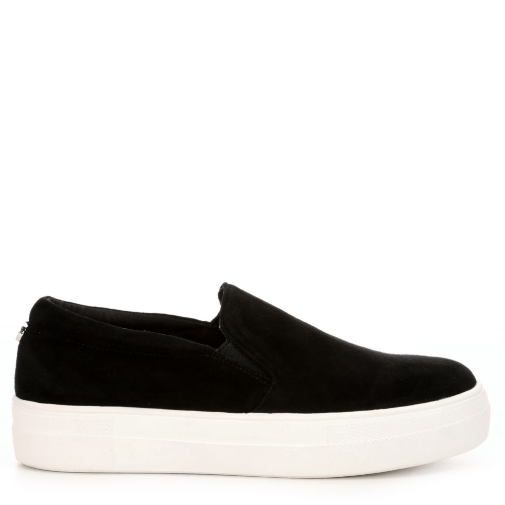 steve madden women's black slip ons
