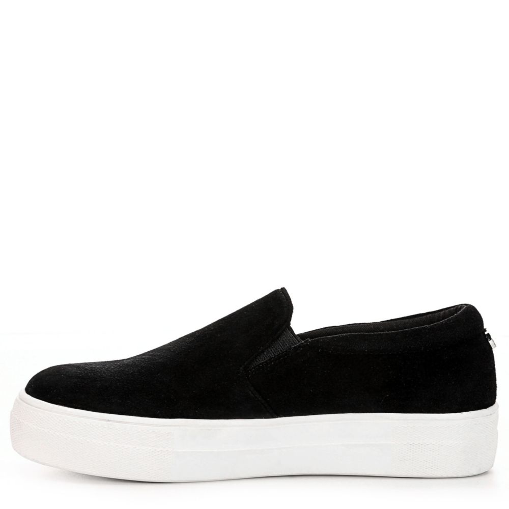 black platform slip on
