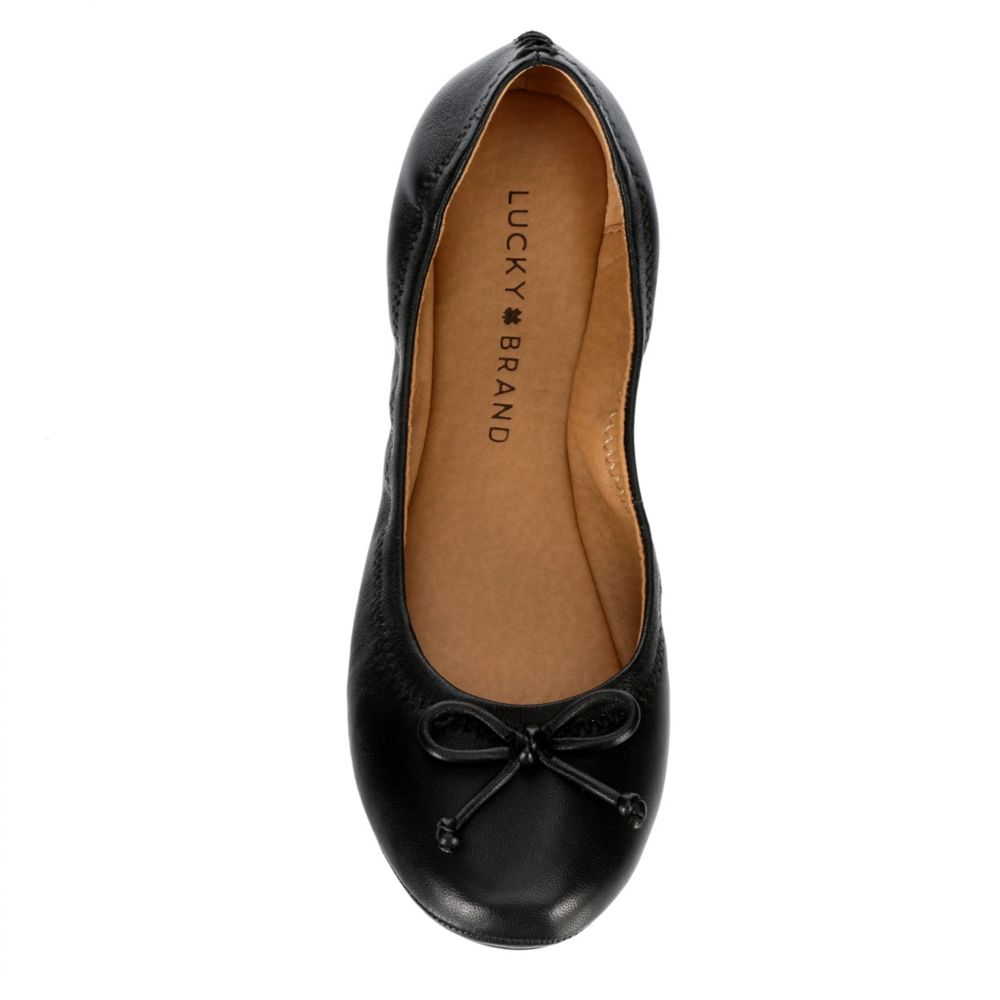 LUCKY BRAND Womens Eadda Flat - BLACK