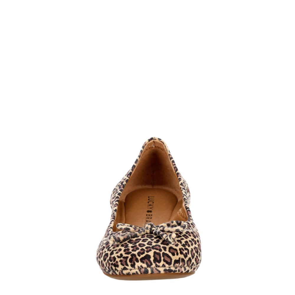 LUCKY BRAND Womens Eadda Flat - LEOPARD