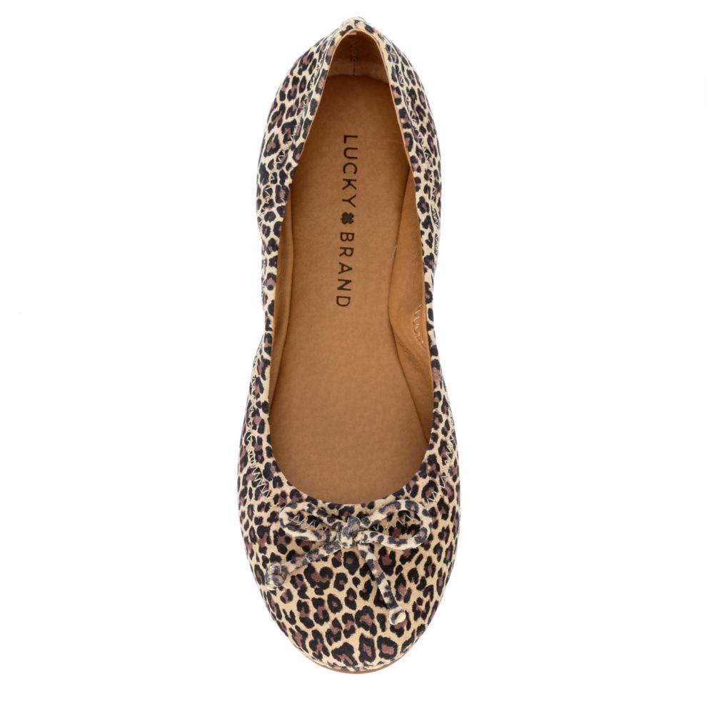 LUCKY BRAND Womens Eadda Flat - LEOPARD