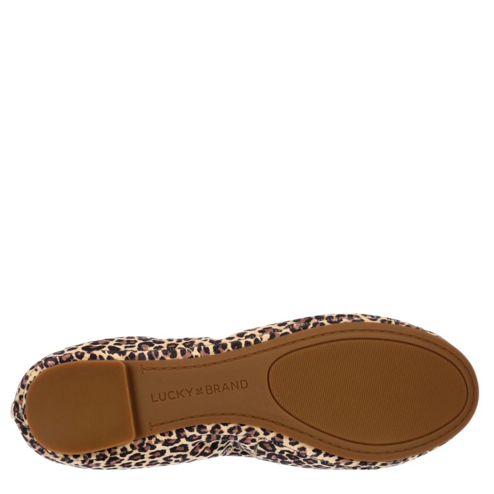LUCKY BRAND Womens Eadda Flat - LEOPARD