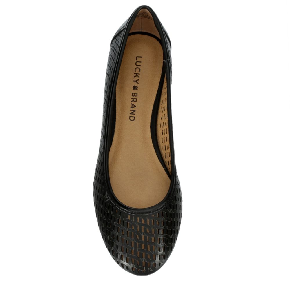 LUCKY BRAND Womens Elsina Flat - BLACK