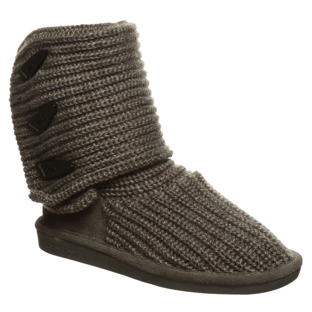 bearpaw grey knit boots