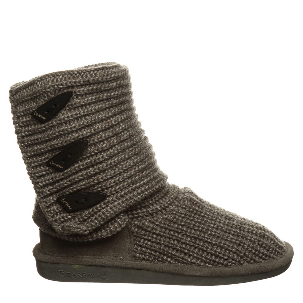 bearpaw gray knit boots