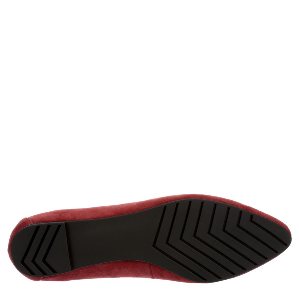 ME TOO Womens Abbott Flat - BURGUNDY