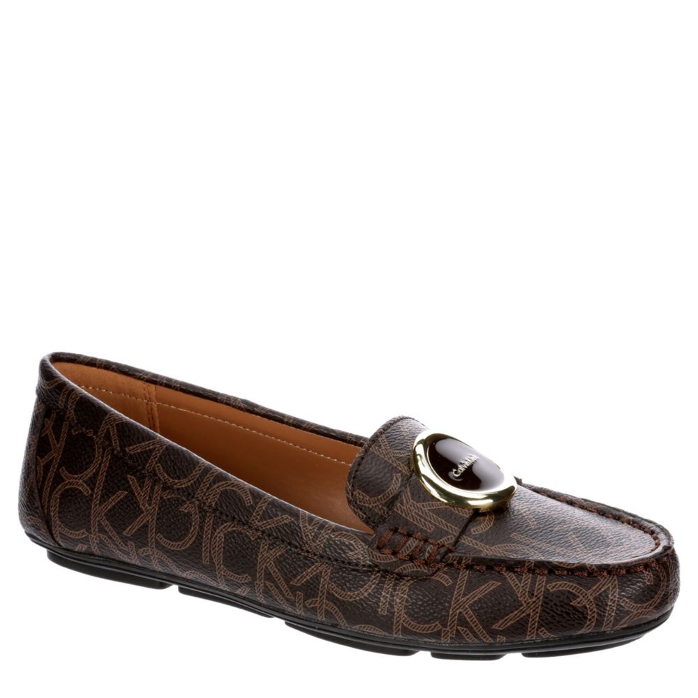 calvin klein loafers womens brown