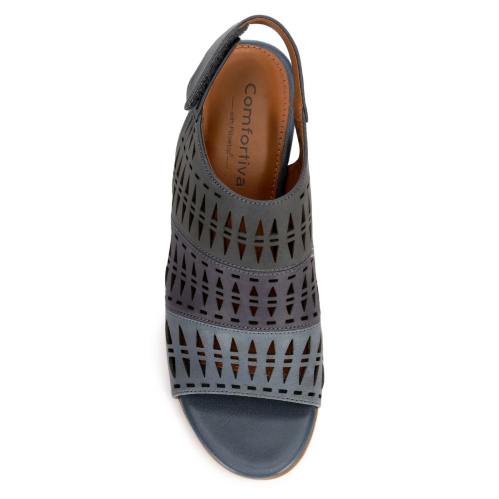 COMFORTIVA Womens Ally Sandal - BLUE