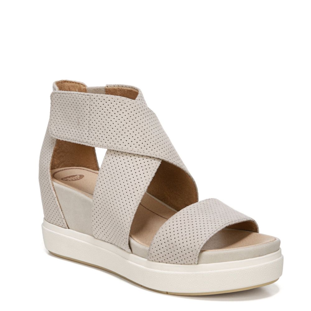 DR. SCHOLL'S Womens Sheena Platform Wedge Sandal - OFF WHITE