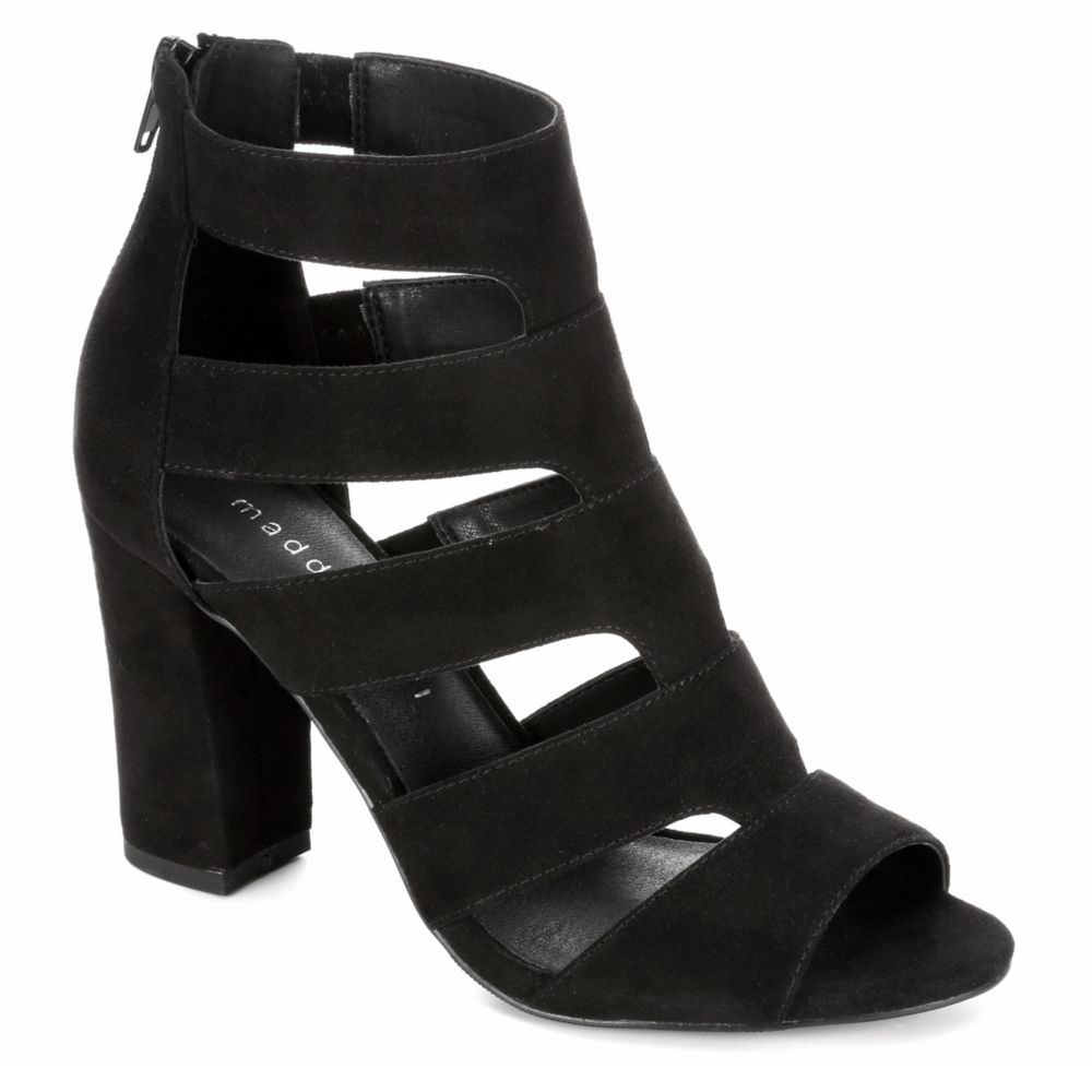 MADDEN GIRL Womens Bolt Heeled Sandal - BLACK