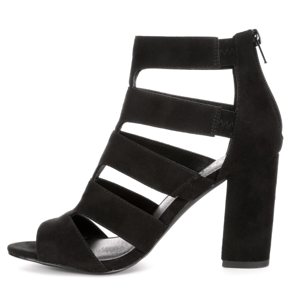 MADDEN GIRL Womens Bolt Heeled Sandal - BLACK