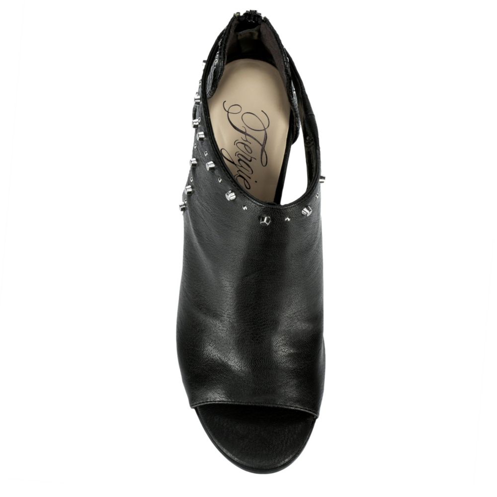 FERGIE Womens Radio Peep Toe Pump - BLACK