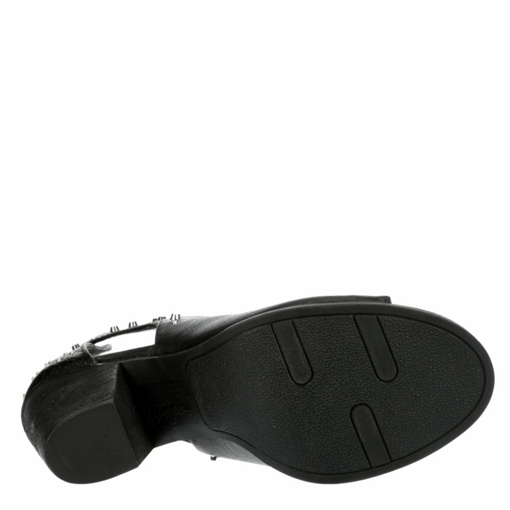FERGIE Womens Radio Peep Toe Pump - BLACK
