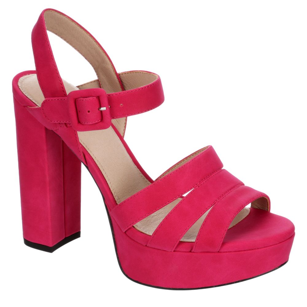 fuschia platform heels