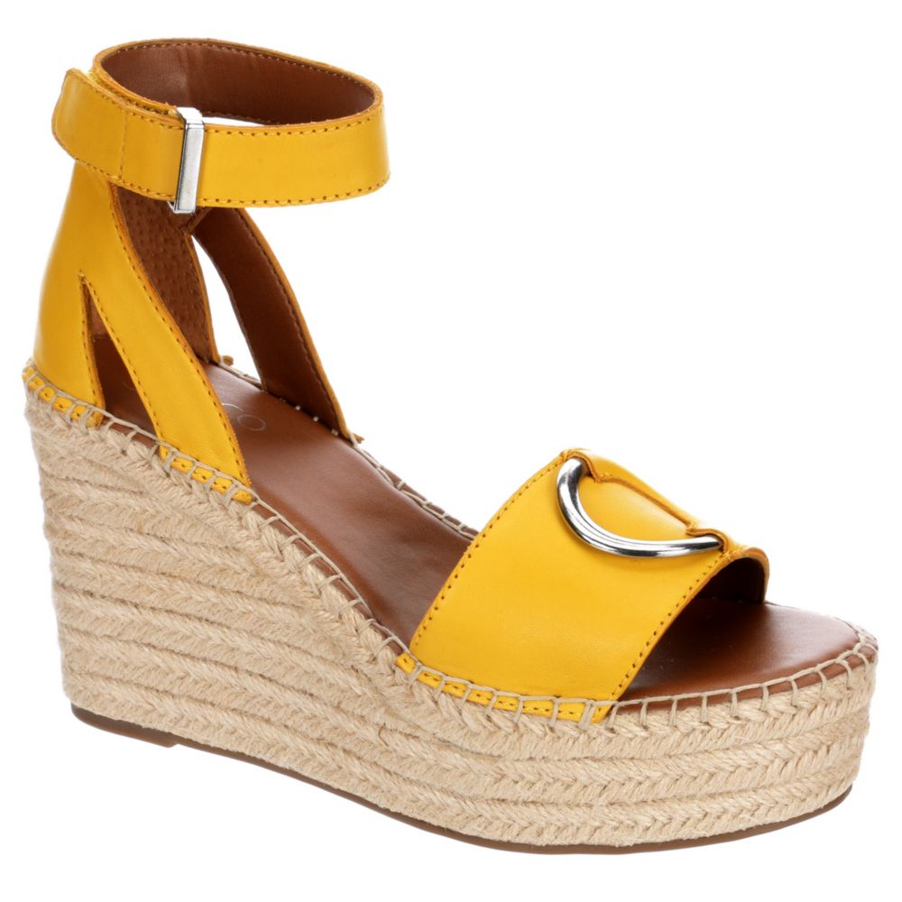 franco sarto yellow wedge