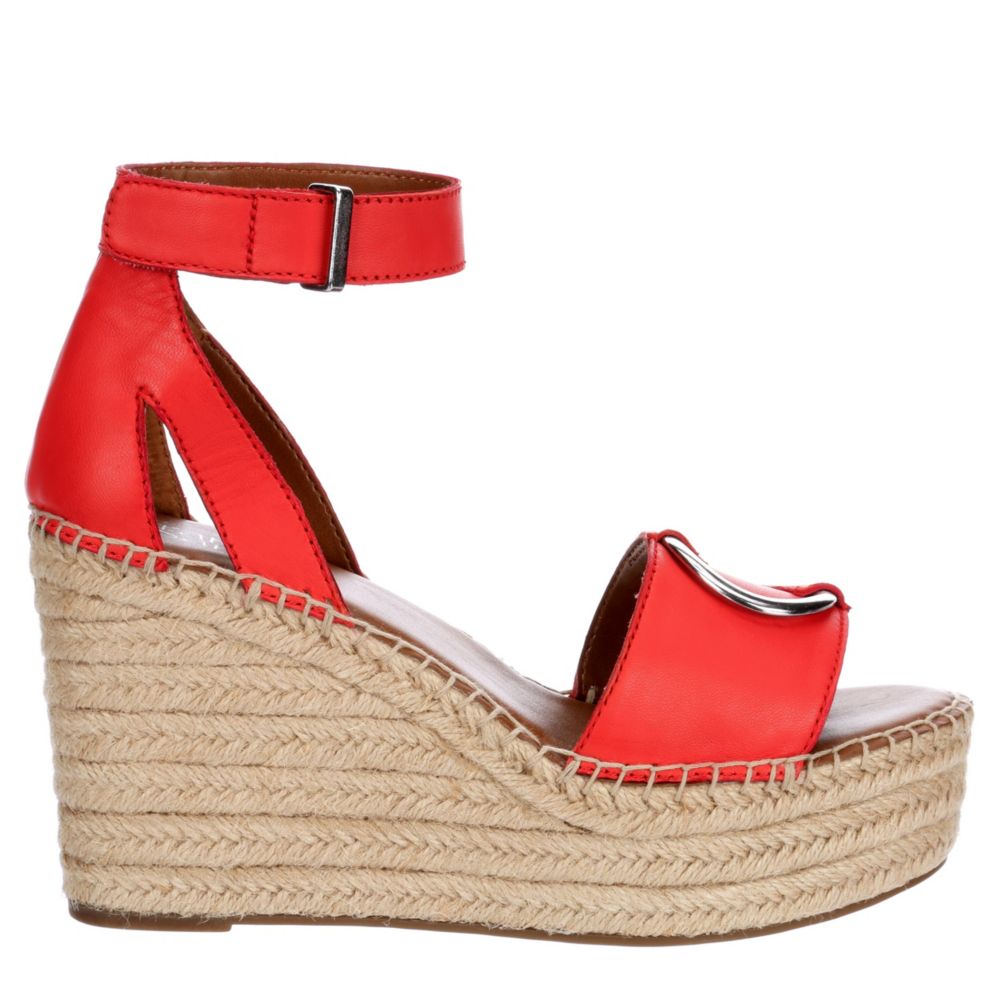 franco sarto red wedges