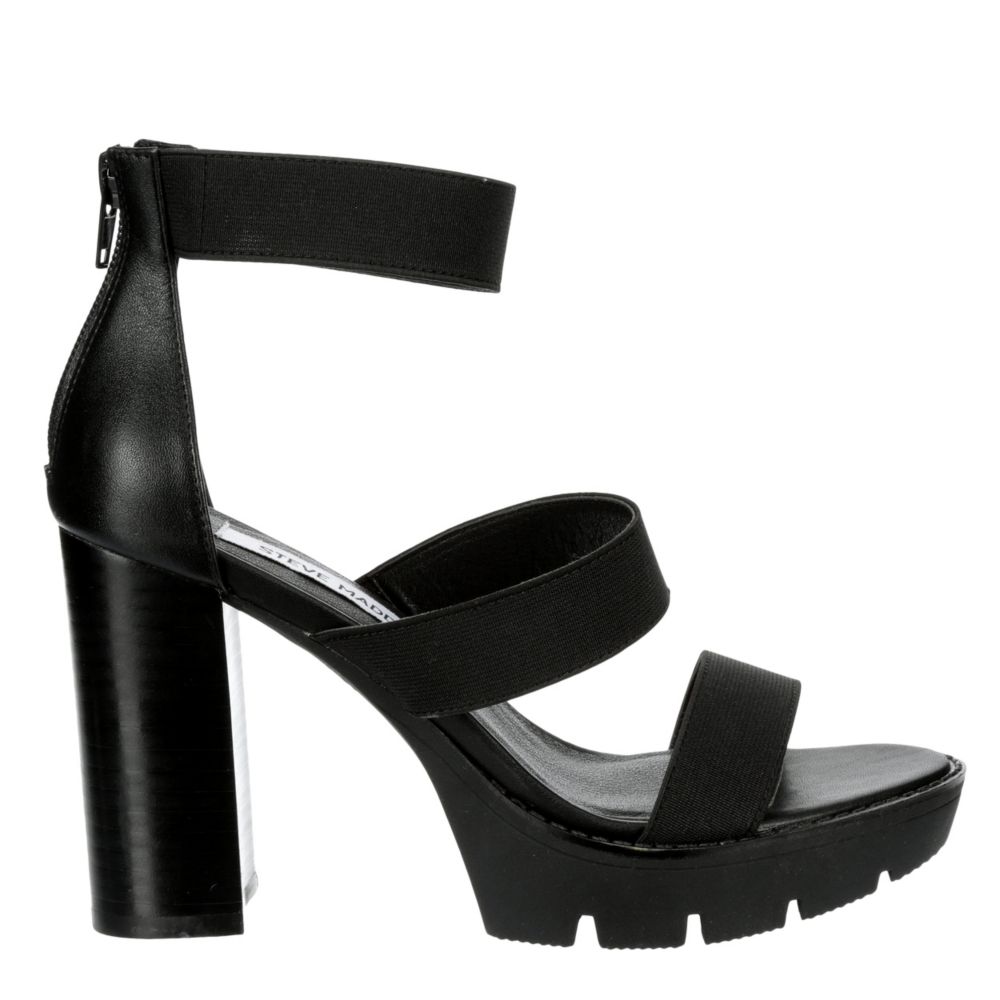 steve madden black strappy heels