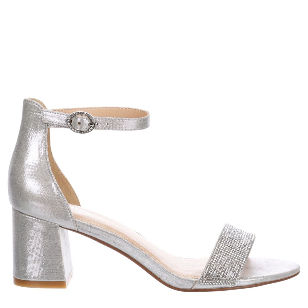 womens silver heeled sandals