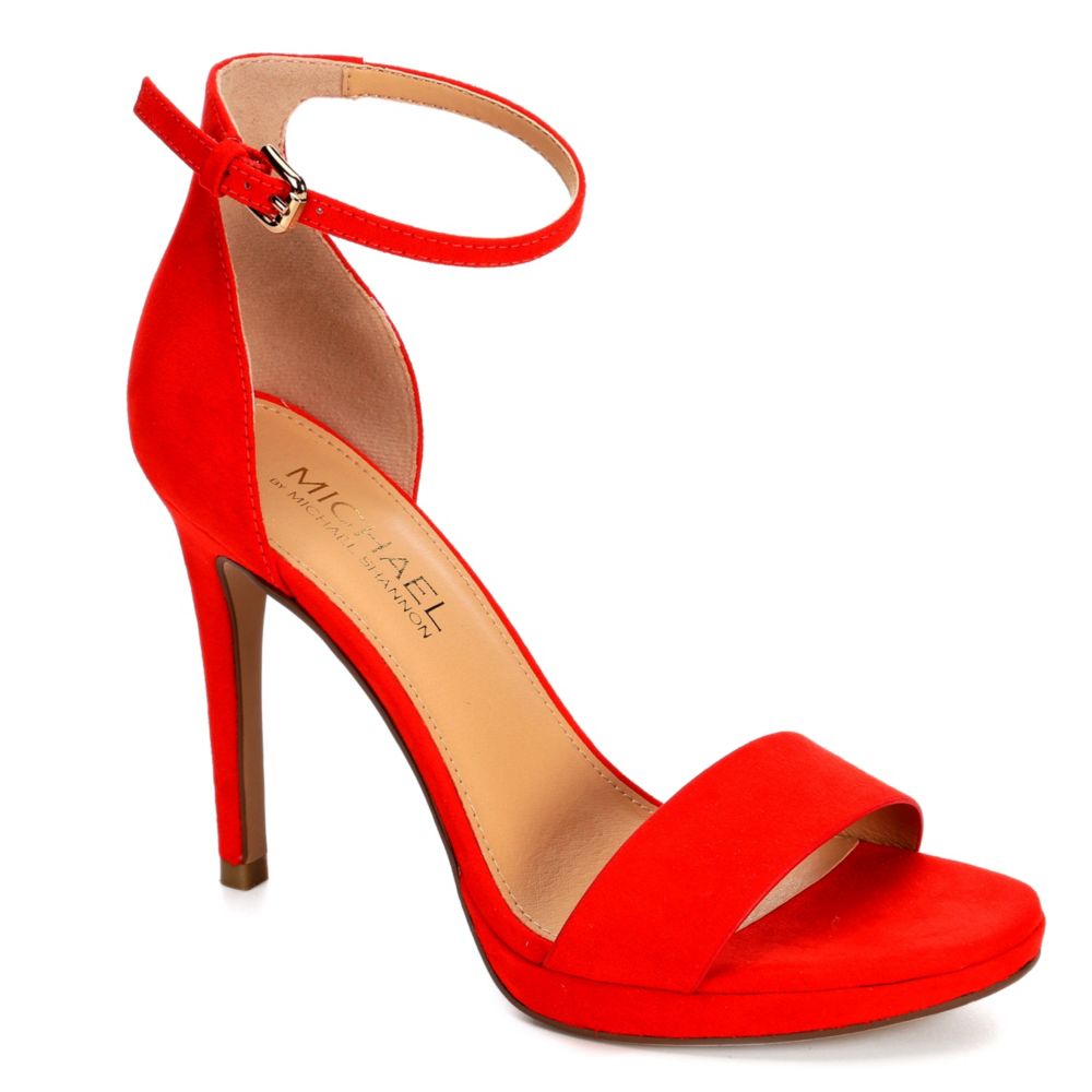 MICHAEL BY MICHAEL SHANNON Womens Angelica Platform Sandal - RED
