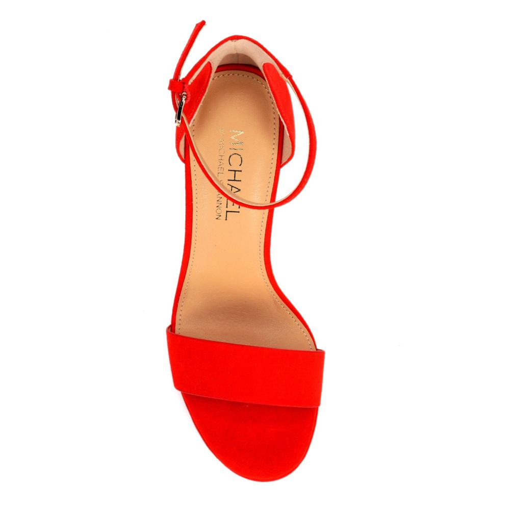 MICHAEL BY MICHAEL SHANNON Womens Angelica Platform Sandal - RED