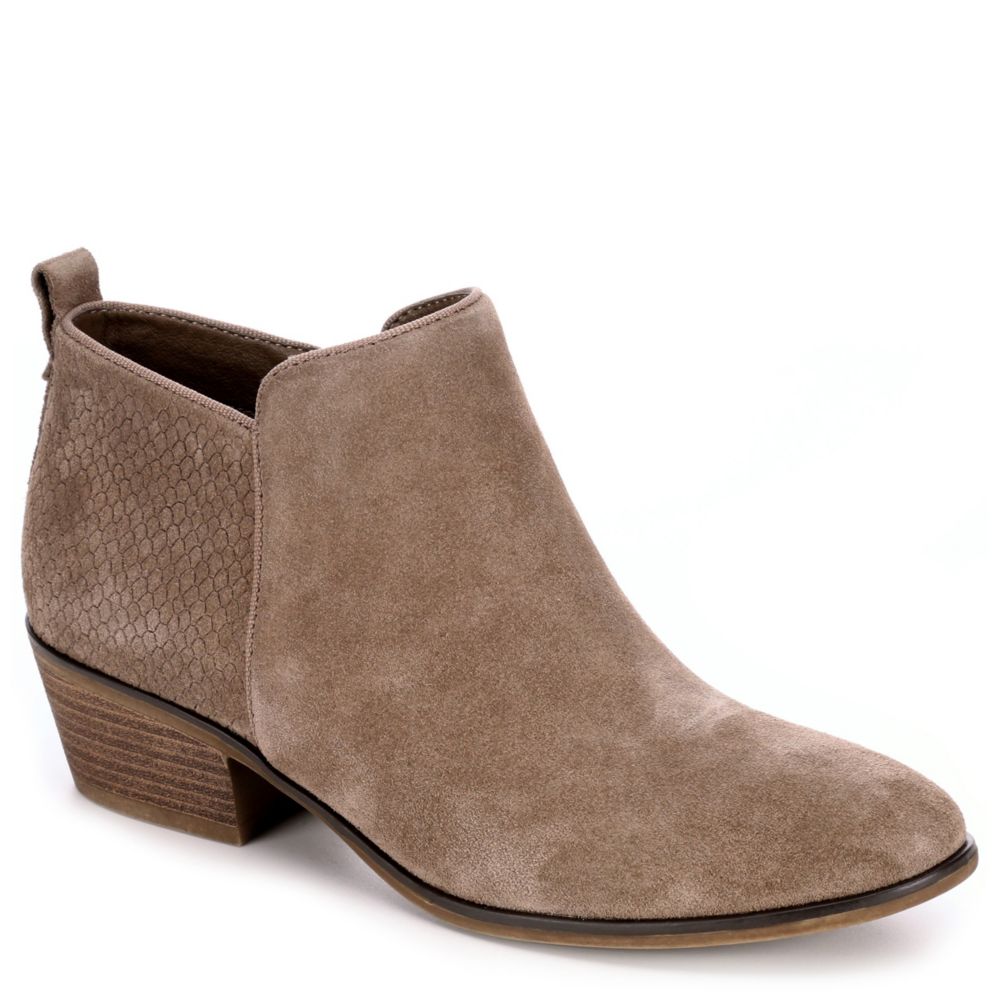 taupe leather booties