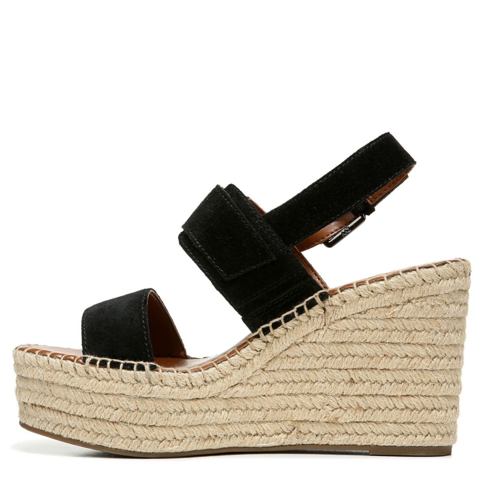 Black Franco Sarto Womens Tema Espadrille Wedge Sandal | Sandals | Off ...