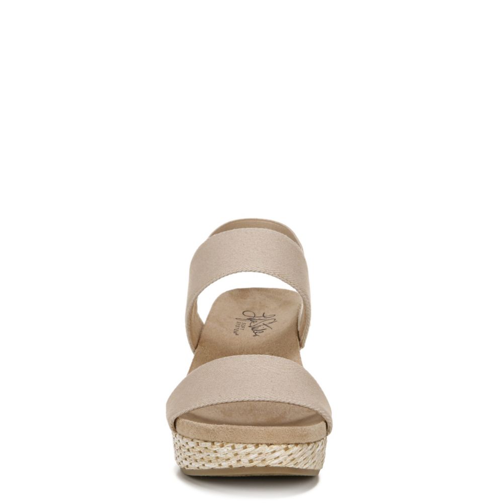 LIFESTRIDE Womens Delta Wedge Sandal - TAUPE