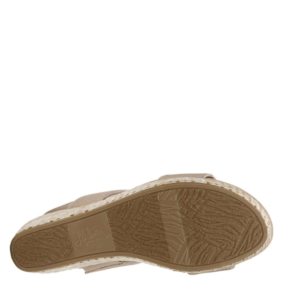 LIFESTRIDE Womens Delta Wedge Sandal - TAUPE