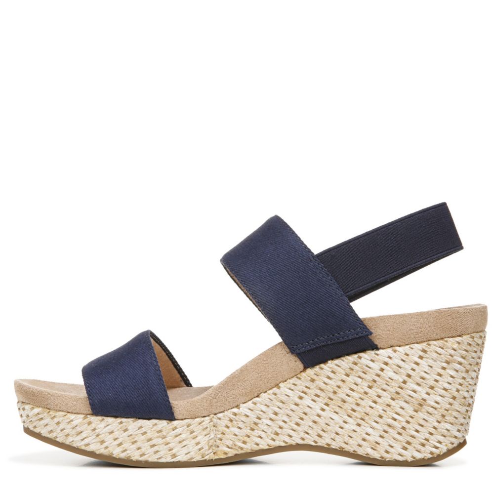 LIFESTRIDE Womens Delta Wedge Sandal - NAVY