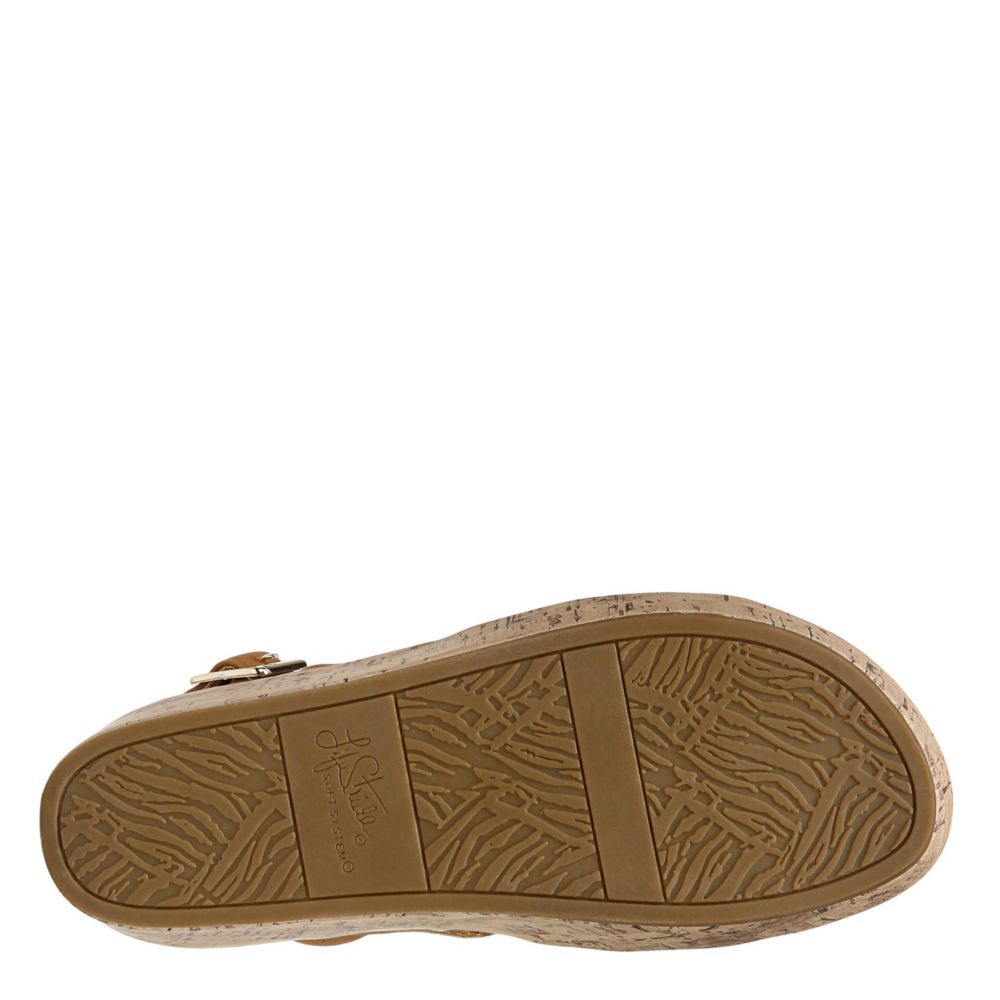 LIFESTRIDE Womens Wynonna Wedge Sandal - GOLD