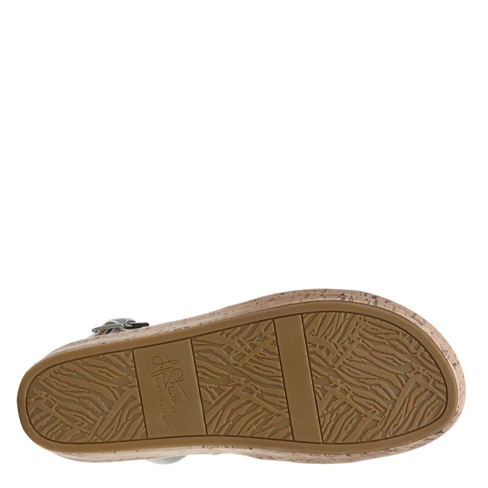 LIFESTRIDE Womens Wynonna Wedge Sandal - SILVER