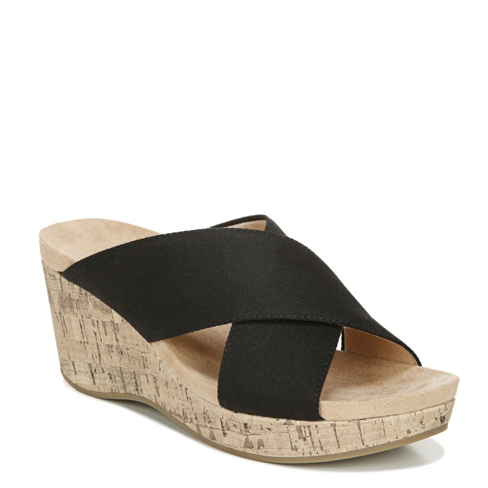 lifestride black sandals