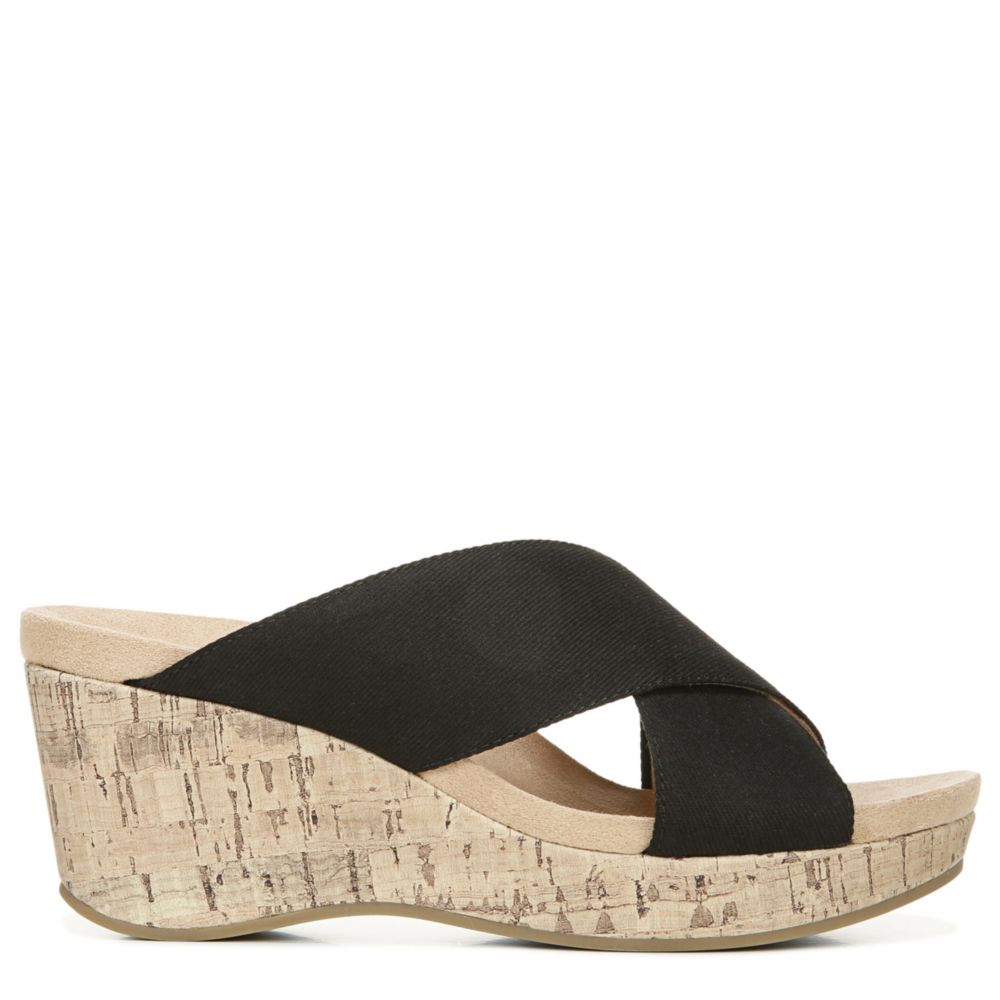 Womens Donna Slip On Wedge Sandal