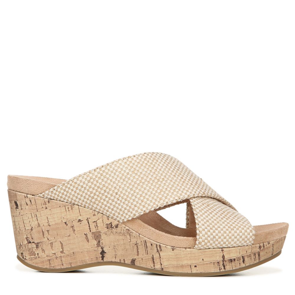 Womens Donna Slip On Wedge Sandal