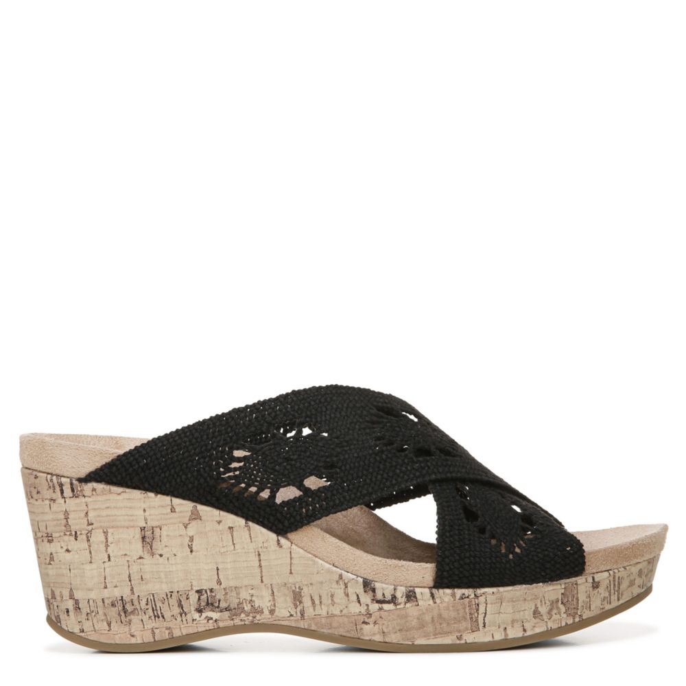 Womens Donna Slip On Wedge Sandal