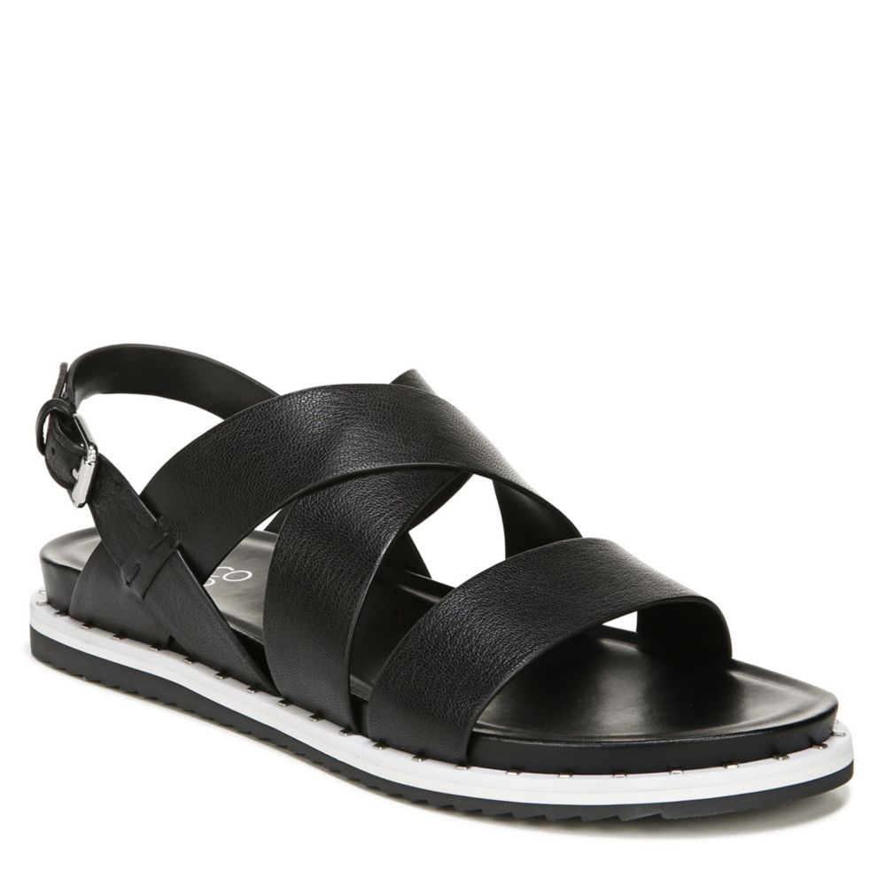 franco sarto black flat sandals