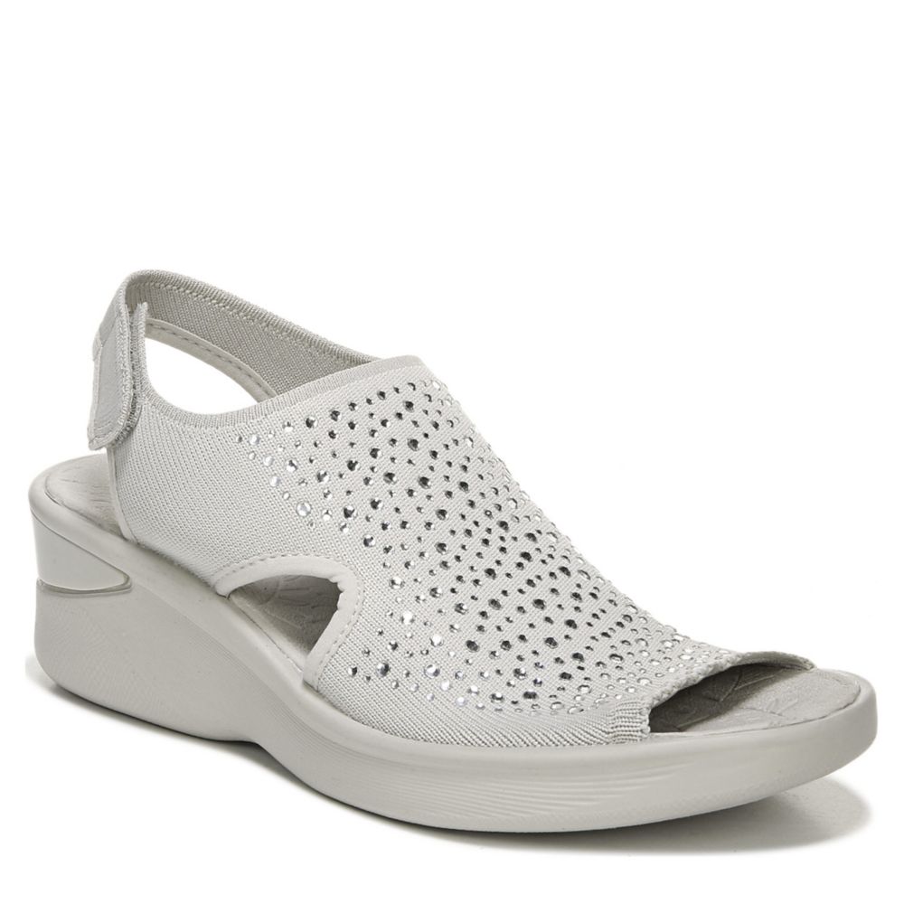 BZEES Womens Saucy Wedge Sandal - GREY
