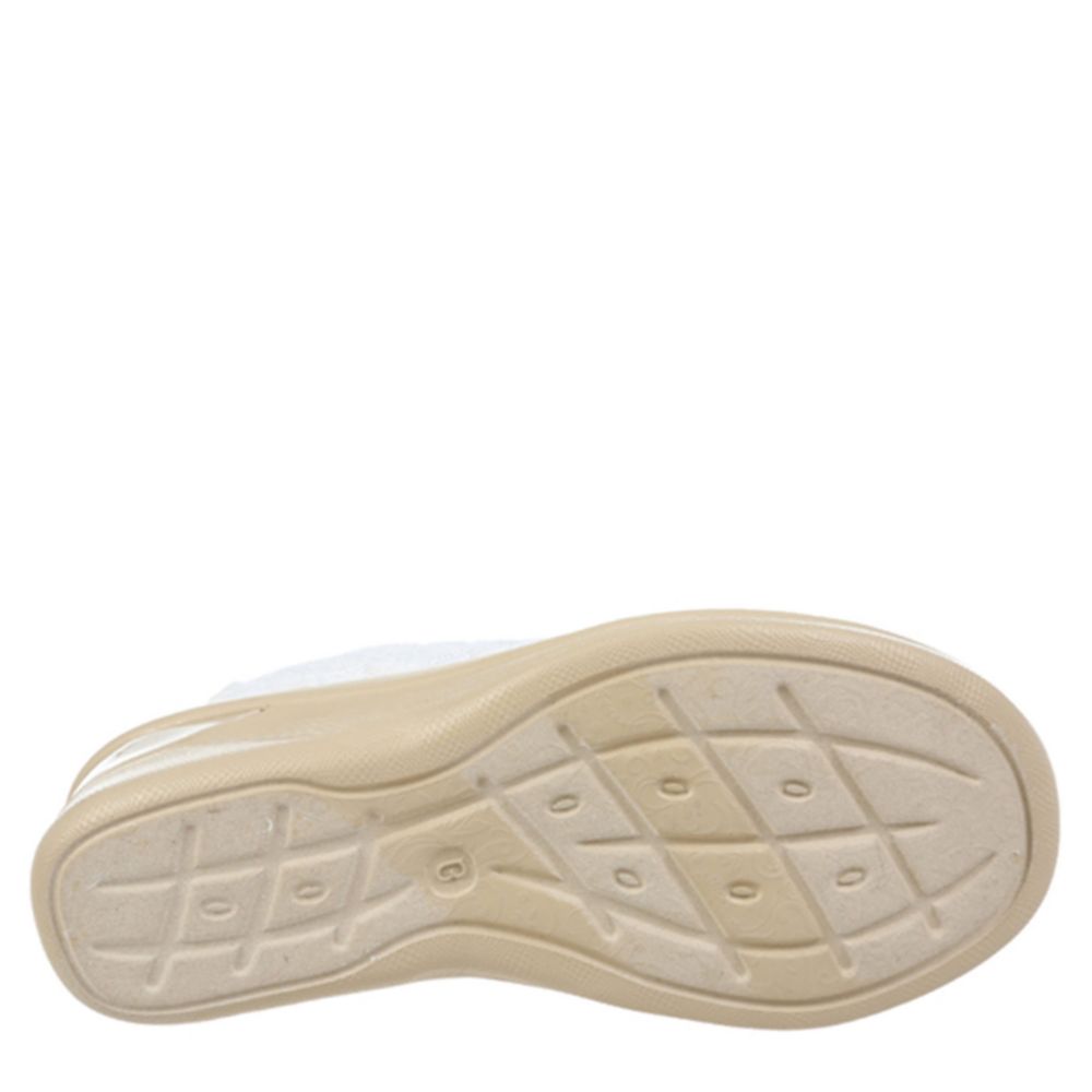 BZEES Womens Secret Wedge Sandal - WHITE