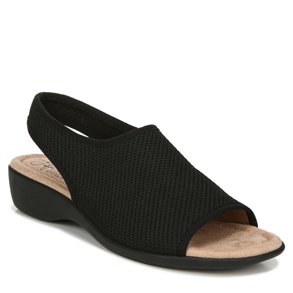 lifestride black sandals